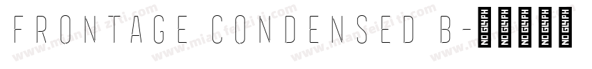 Frontage Condensed B字体转换